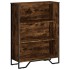 Estantería madera de ingeniería roble ahumado 80x31x106
