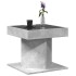 Mesa de centro y LED madera ingeniería gris hormigón