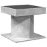 Mesa de centro y LED madera ingeniería gris hormigón