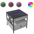 Mesa de centro con Infinity LED gris Sonoma 50x50x51