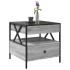 Mesa de centro con Infinity LED gris Sonoma 50x50x51