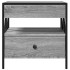 Mesa de centro con Infinity LED gris Sonoma 50x50x51