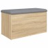 Banco con almacenaje madera ingeniería roble Sonoma 82x42x45