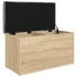 Banco con almacenaje madera ingeniería roble Sonoma 82x42x45