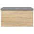 Banco con almacenaje madera ingeniería roble Sonoma 82x42x45