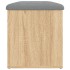 Banco con almacenaje madera ingeniería roble Sonoma 82x42x45