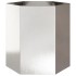 Jardinera hexagonal acero inoxidable 46x40x45
