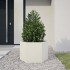 Jardinera hexagonal acero blanco 69x60x45