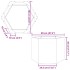 Jardinera hexagonal acero blanco 69x60x45