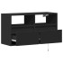 Mueble de TV de pared con luces LED negro 80x31x45