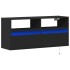 Mueble de TV de pared con luces LED negro 100x31x45