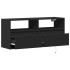 Mueble de TV de pared con luces LED negro 100x31x45