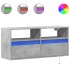 Mueble de TV de pared con luces LED gris hormigón 100x31x45