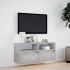 Mueble de TV de pared con luces LED gris hormigón 100x31x45