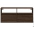 Mueble de TV de pared con luces LED marrón roble 100x31x45