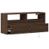 Mueble de TV de pared con luces LED marrón roble 100x31x45