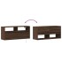 Mueble de TV de pared con luces LED marrón roble 100x31x45