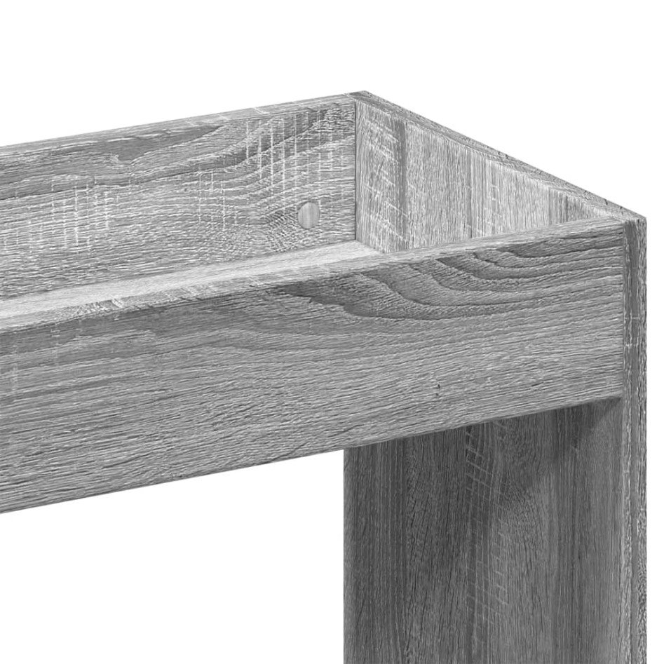 Aparador de madera de ingeniería gris Sonoma 63x33x140