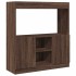 Aparador de madera de ingeniería marrón roble 92x33x100