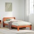 Estructura de cama sin colchón madera maciza marrón 75x190