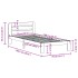 Estructura de cama sin colchón madera maciza pino 75x190