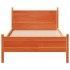 Estructura de cama sin colchón madera maciza marrón 75x190