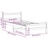 Estructura de cama sin colchón madera maciza marrón 75x190