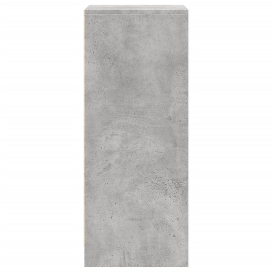 Aparador con LED madera ingeniería gris hormigón 42,5x34x85