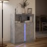 Aparador con LED madera ingeniería gris hormigón 77x34x100