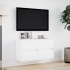 Muebles de TV de pared con luces LED 2 uds blanco 41x31x45