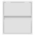 Muebles de TV de pared con luces LED 2 uds blanco 41x31x45
