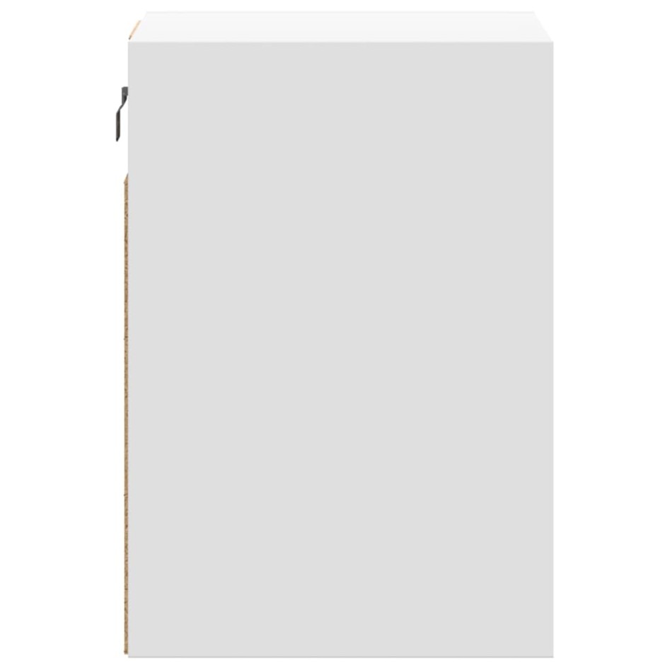 Muebles de TV de pared con luces LED 2 uds blanco 41x31x45