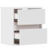 Muebles de TV de pared con luces LED 2 uds blanco 41x31x45