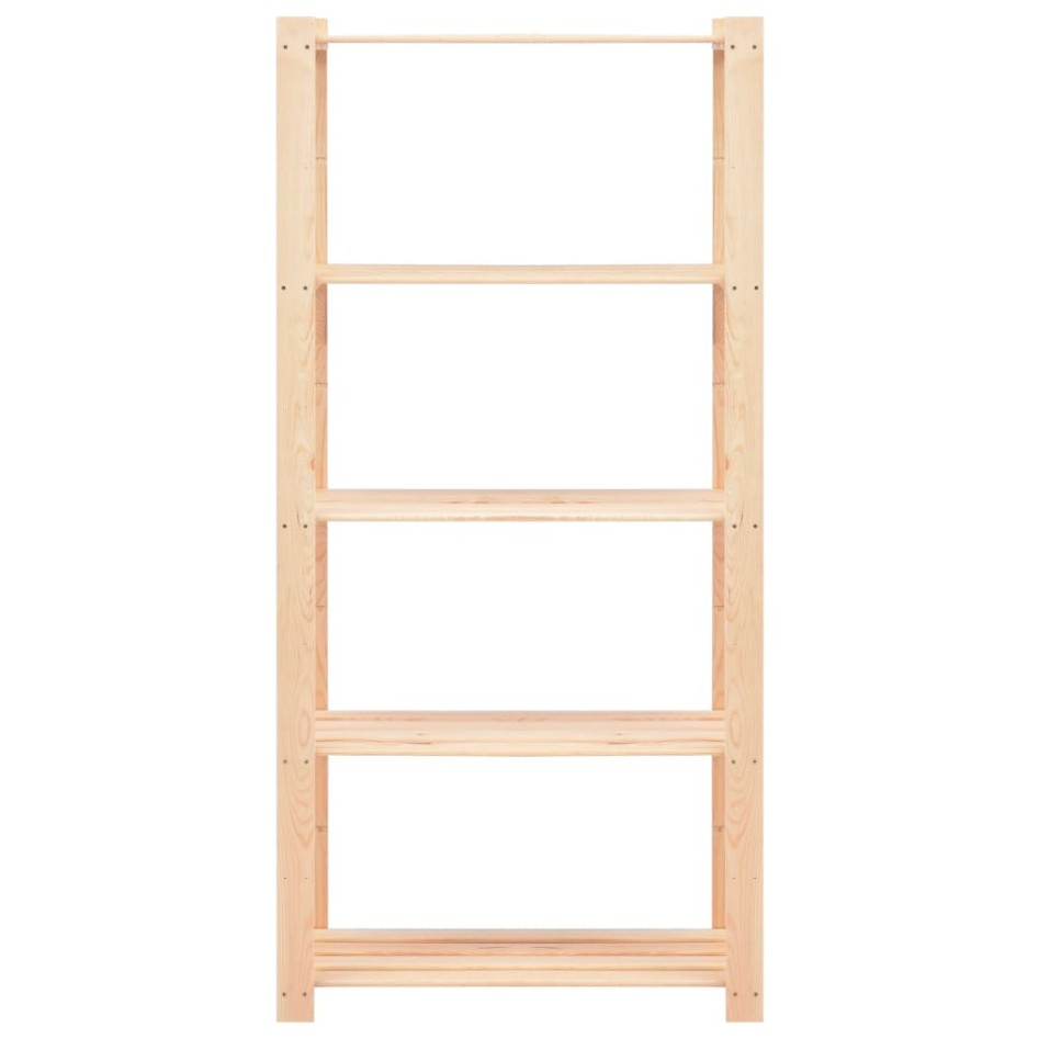 Estantería 5 niveles 2 unidades madera pino maciza 250