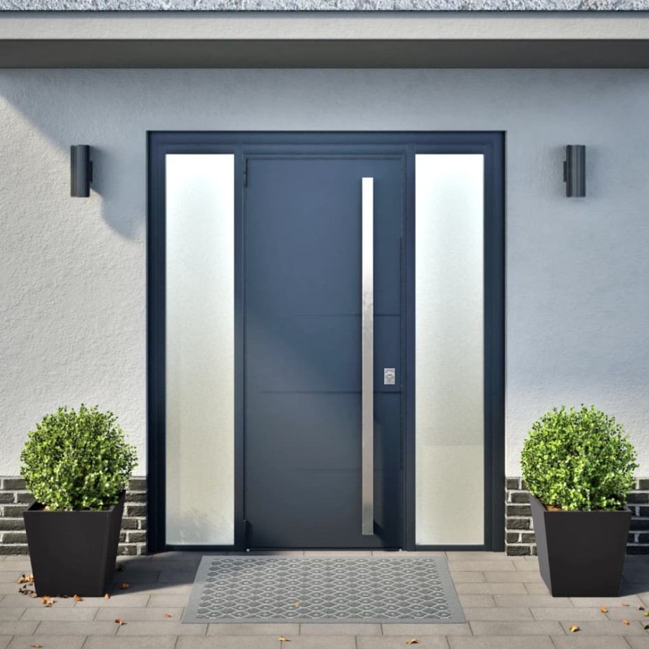 Jardineras 2 unidades acero negro 40x40x40