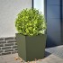 Jardinera de acero verde oliva 50x50x50