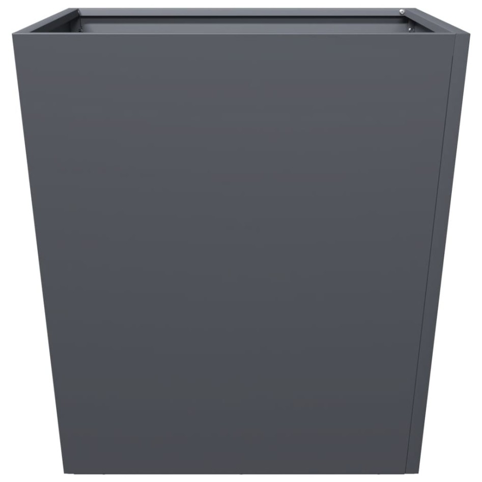 Jardinera de acero gris antracita 50x50x50