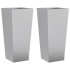 Jardineras 2 uds acero inoxidable 35x35x75