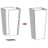 Jardineras 2 uds acero inoxidable 35x35x75