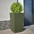 Jardinera de acero verde oliva 45x45x75