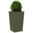 Jardinera de acero verde oliva 45x45x75
