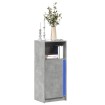 Aparador con LED madera ingeniería gris hormigón 42,5x34x100 cm