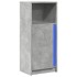 Aparador con LED madera ingeniería gris hormigón 42,5x34x100