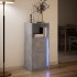Aparador con LED madera ingeniería gris hormigón 42,5x34x100