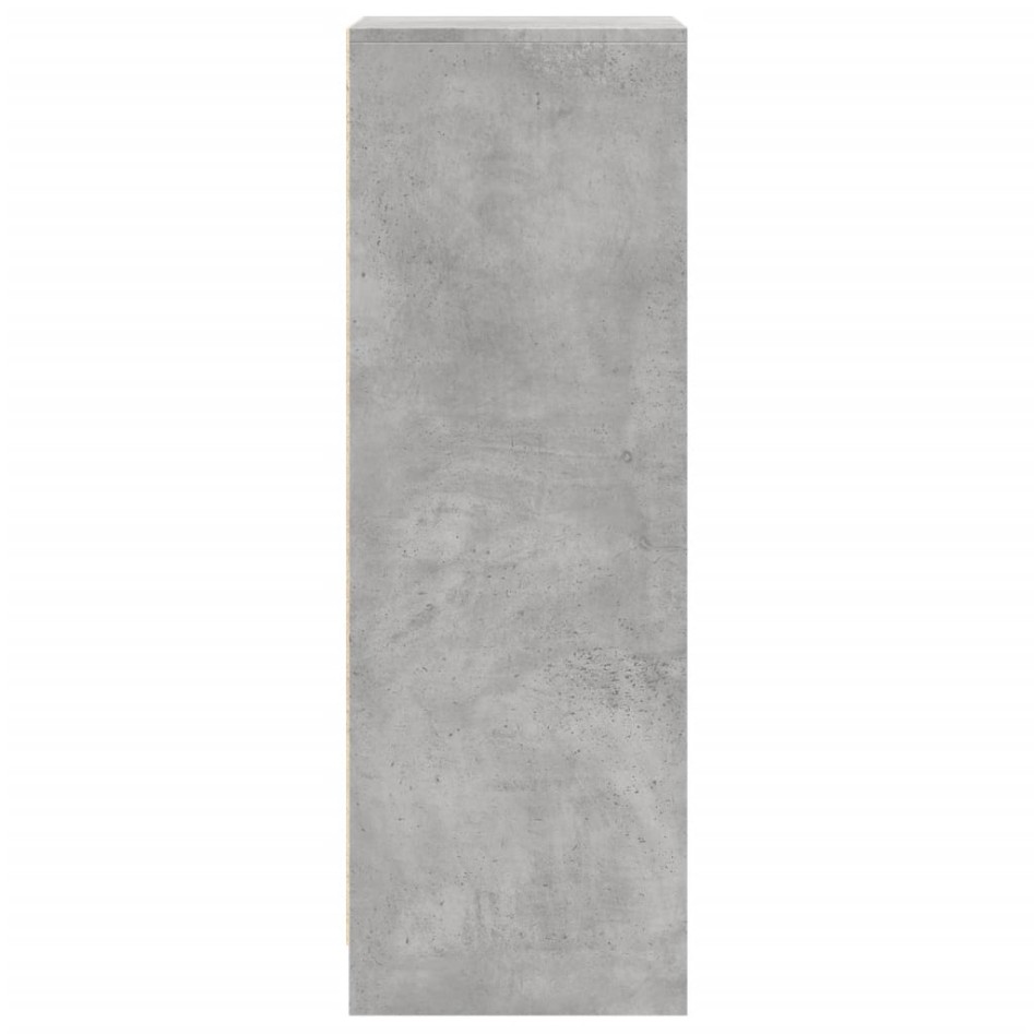 Aparador con LED madera ingeniería gris hormigón 42,5x34x100