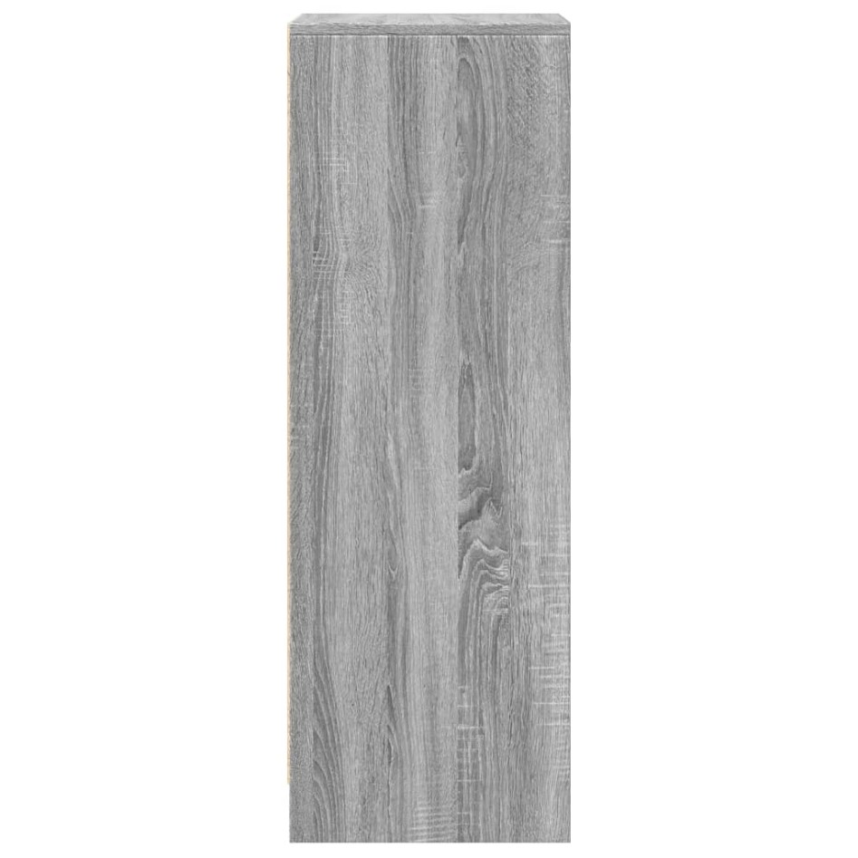 Aparador con LED madera de ingeniería gris Sonoma