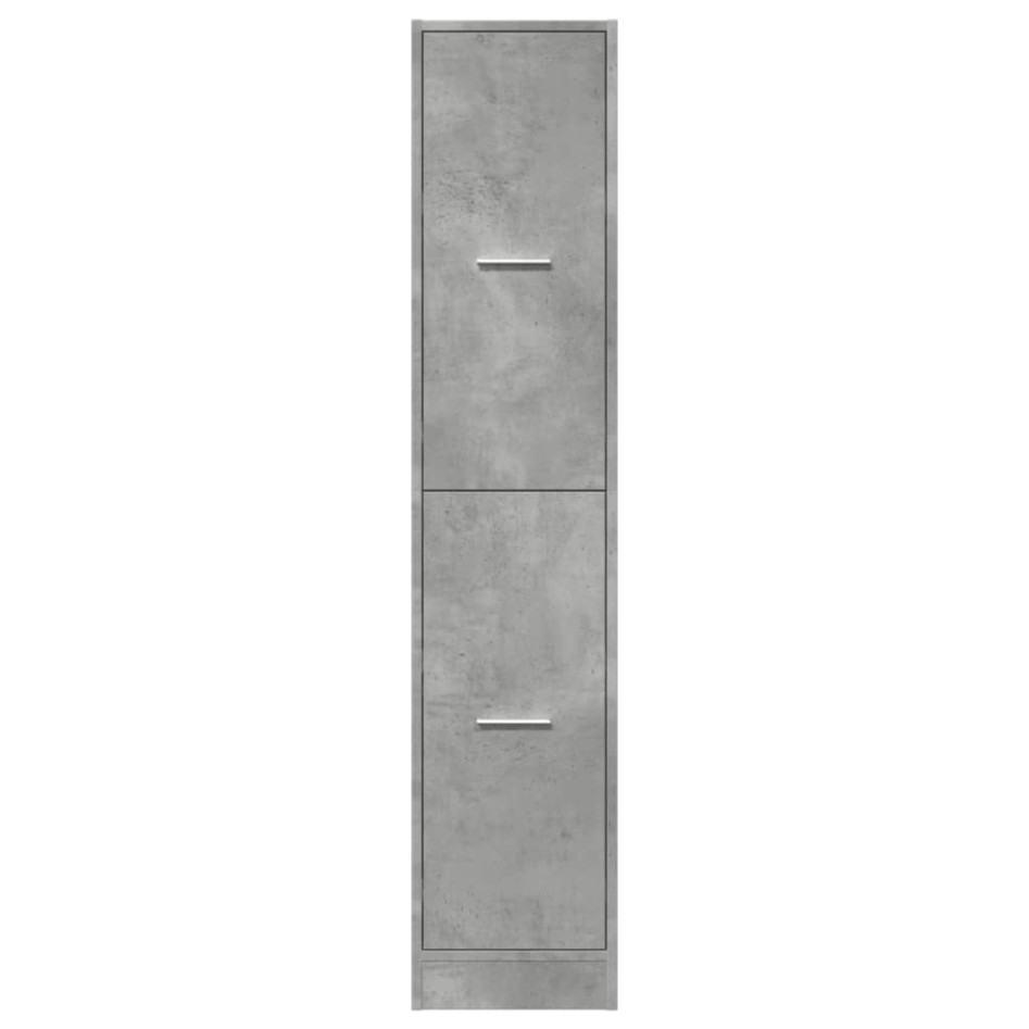 Armario botiquín madera ingeniería gris hormigón 30x41x144,5
