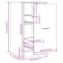 Armario botiquín madera ingeniería marrón roble 40x41x77,5