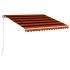 Toldo automático retráctil naranja y marrón 400x300
