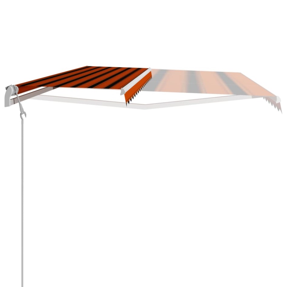 Toldo automático retráctil naranja y marrón 400x300